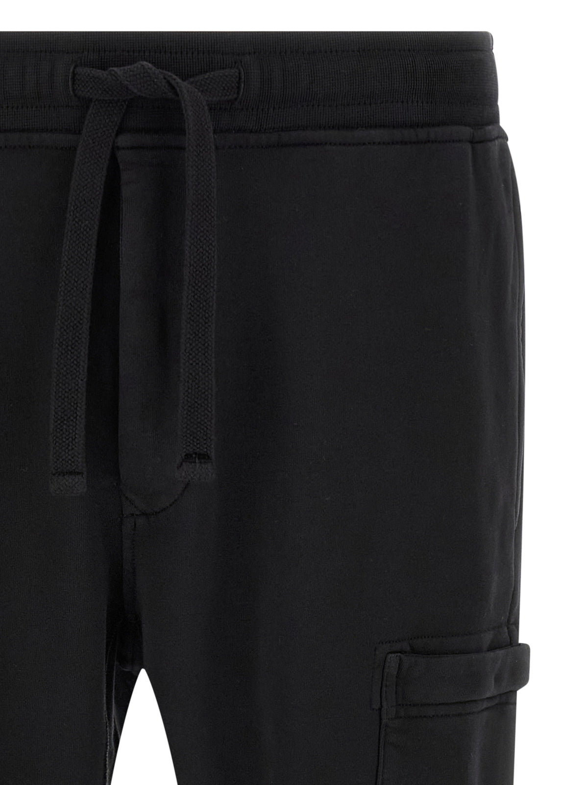 Stone Island Aren Men's Tapered Leg Cotton Joggers - Black Signature
