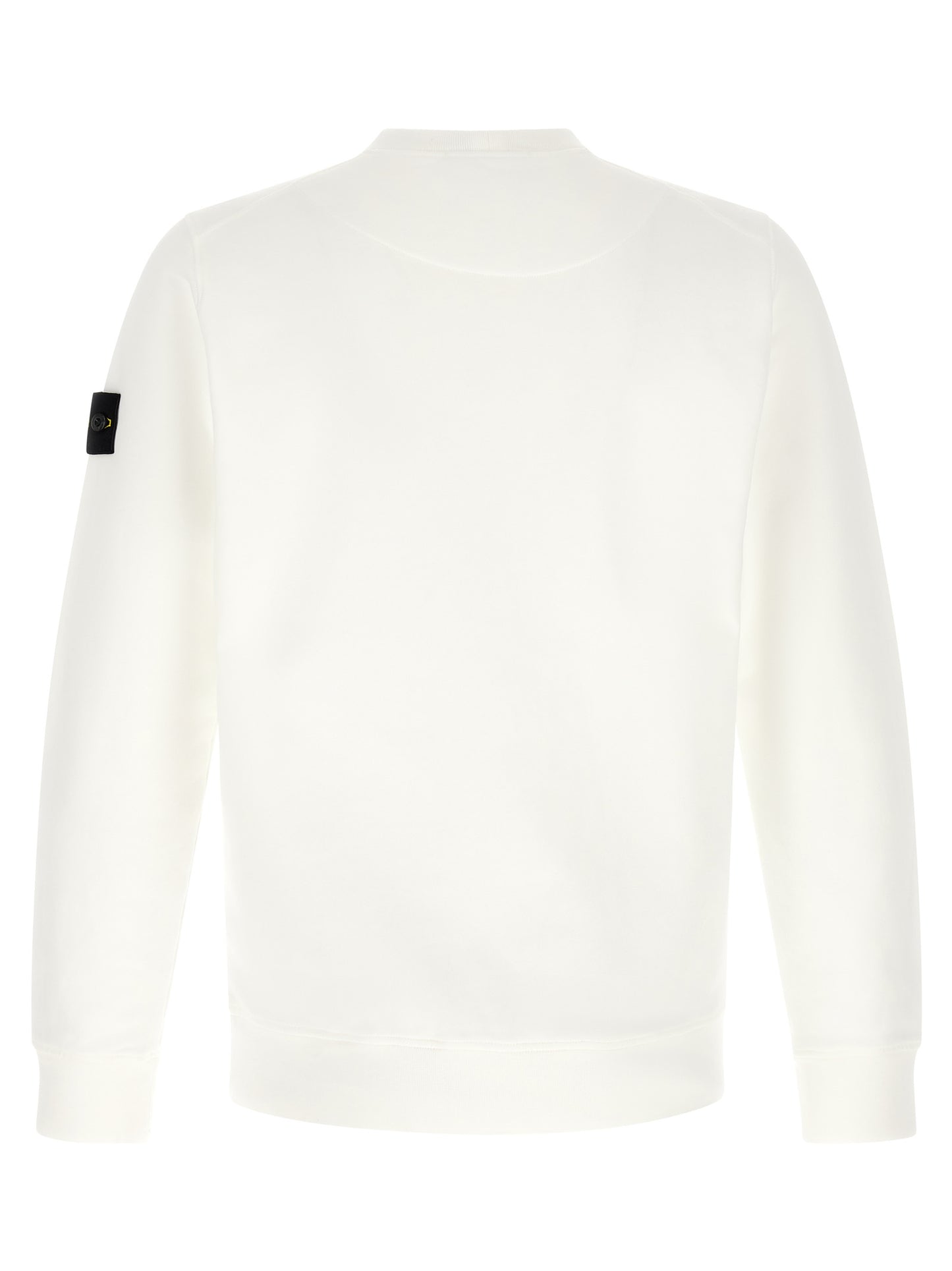 Sweatshirt by Stone Island for men in organic cotton white features an exquisite silhouette, showcasing and details for a exquisite look.