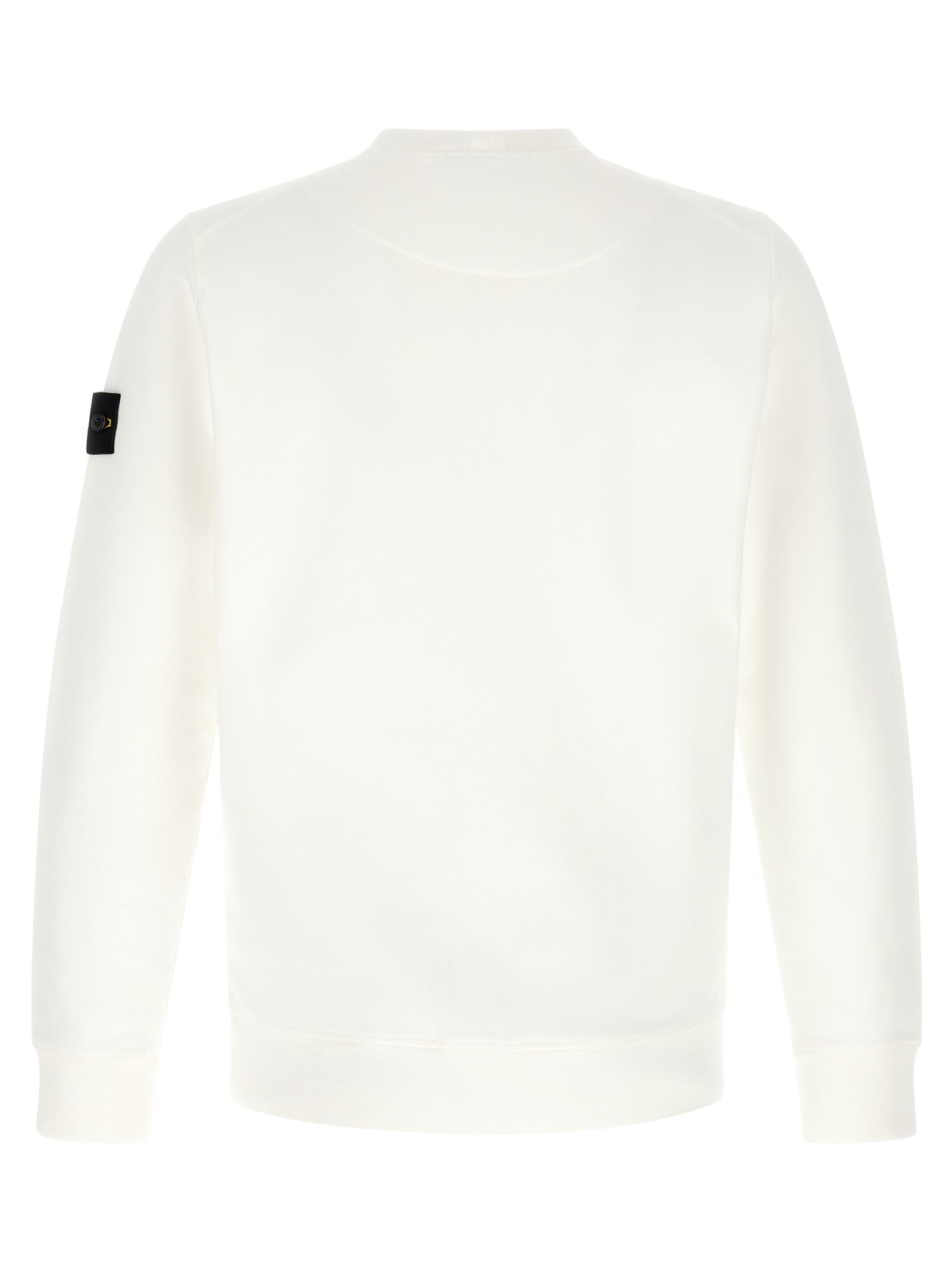 Sweatshirt by Stone Island for men in organic cotton white features an exquisite silhouette, showcasing and details for a exquisite look.