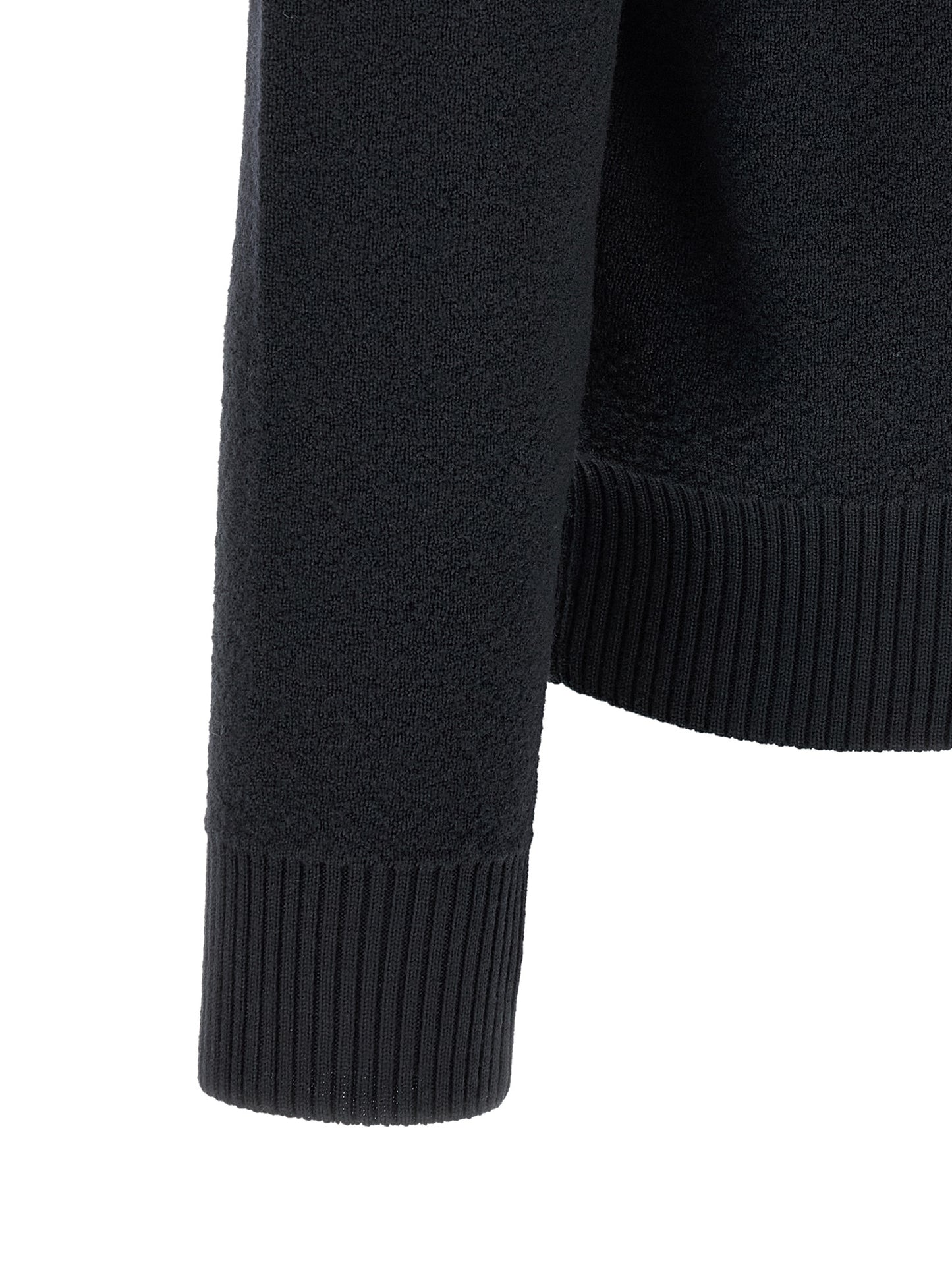 Cardigan by Stone Island for men in virgin wool blue features a nuanced silhouette with a refined crew neckline and nuanced detailing for a sophisticated look.