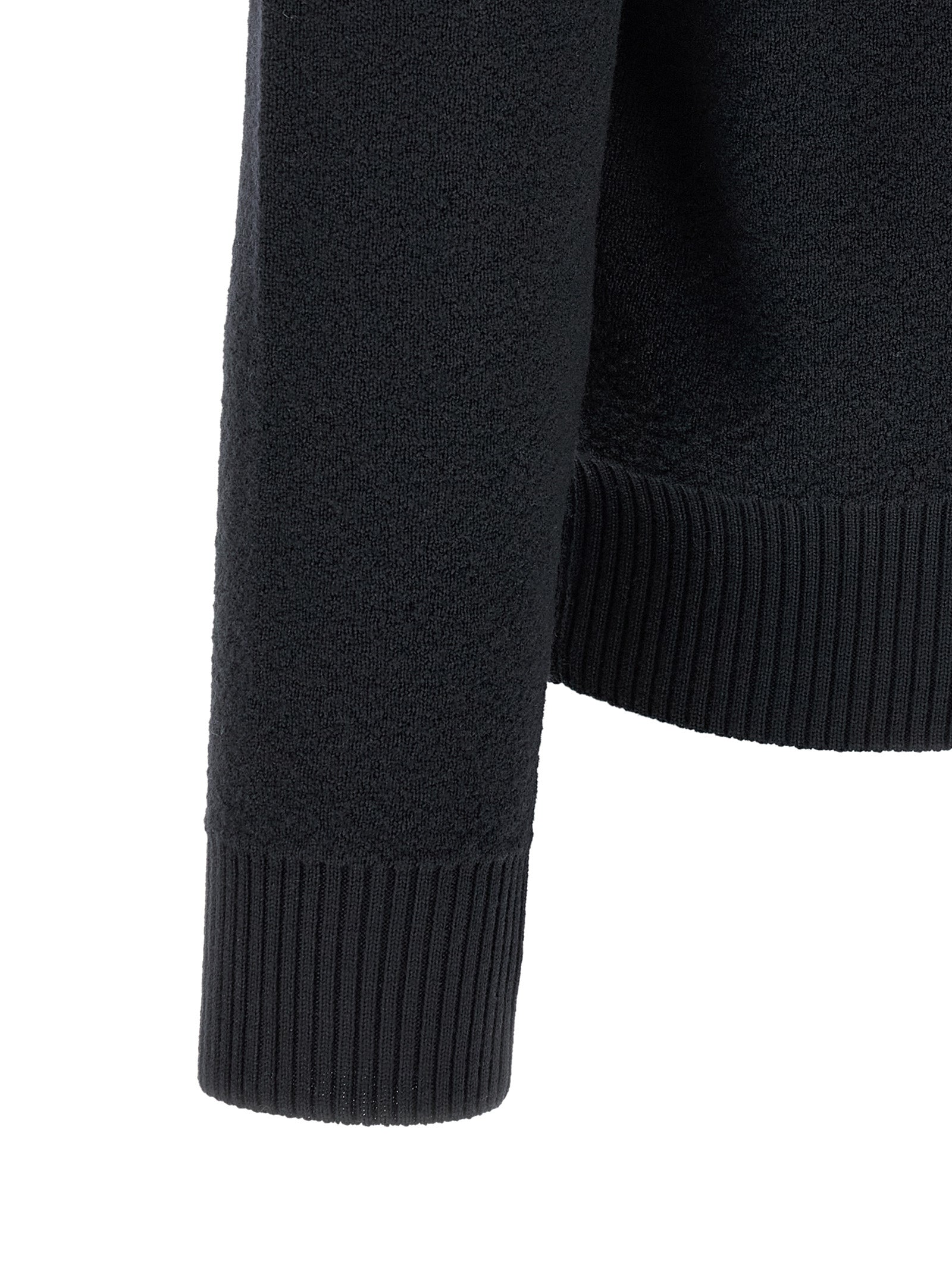 Cardigan by Stone Island for men in virgin wool blue features a nuanced silhouette with a refined crew neckline and nuanced detailing for a sophisticated look.