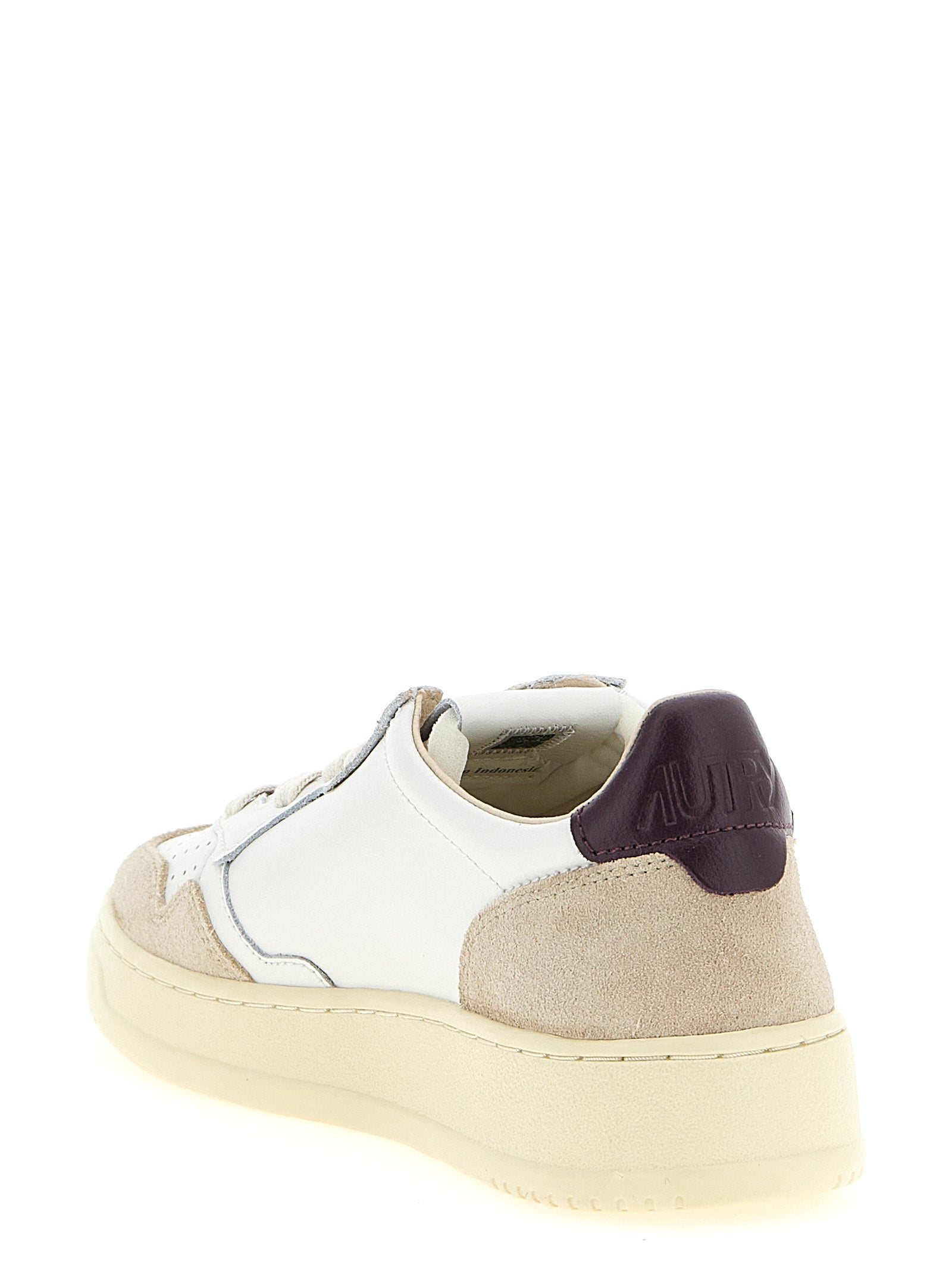 Athletic Sneakers Autry men nylon & cowhide suede leather beige, multicolor, purple, white & signature featuring a avant-garde Men's Athletic Nylon & Cowhide Suede Leather Sneakers design with a avant-garde athletic style for a refined finish.