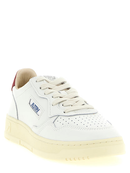 Athletic Sneakers Autry men terrycloth & suede cowhide leather bordeaux, burgundy, cream, white & monogram featuring a avant-garde Men's Athletic Terrycloth & Suede Cowhide Leather Sneakers design with a avant-garde athletic style for a refined finish.