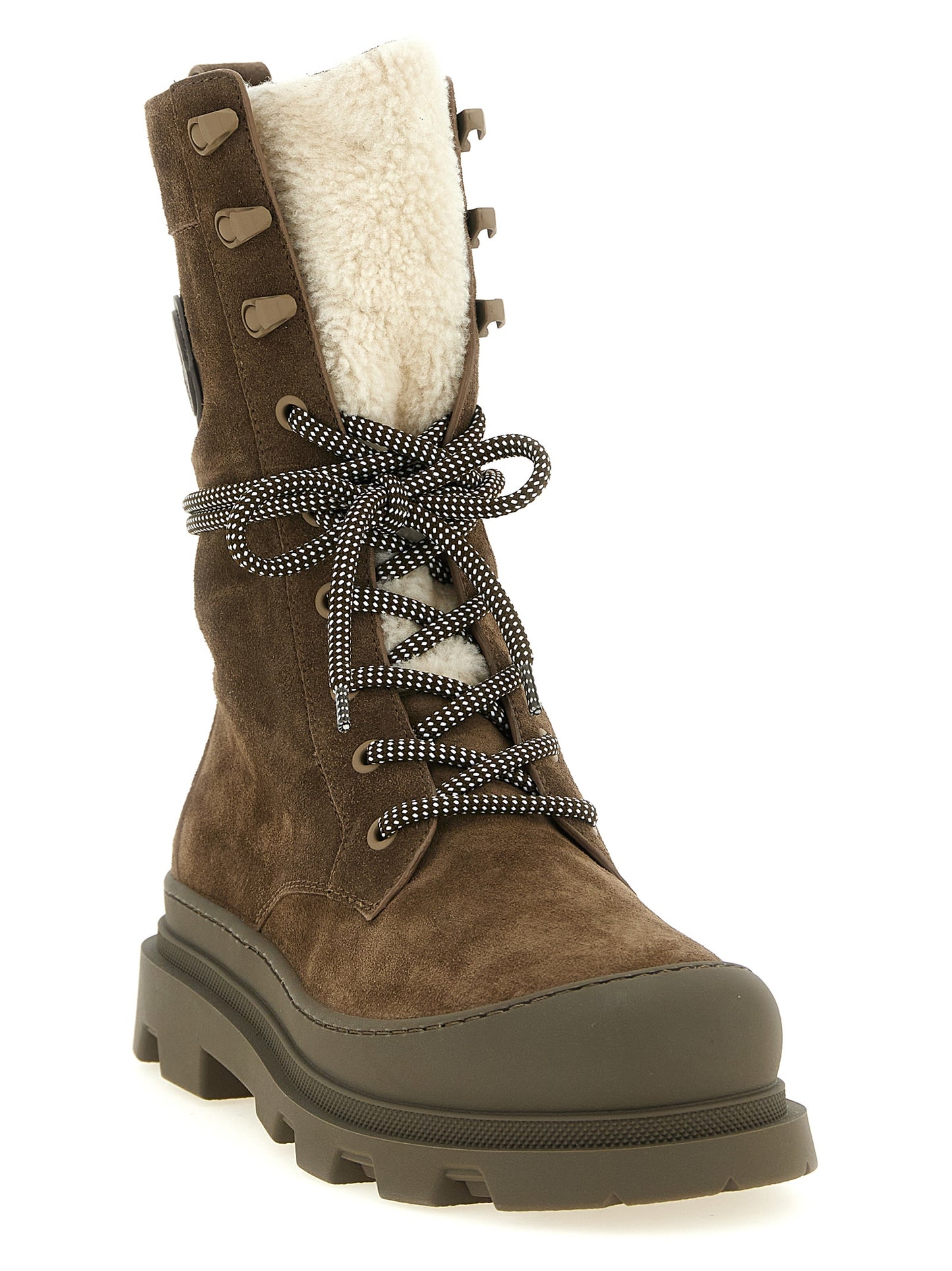 Lace-Up Winter Boots by Moncler for women in suede leather brown features an enchanting design from the Vera Women's Suede Leather Lace-Up Winter Boots collection, highlighting a enchanting and for a refined look.