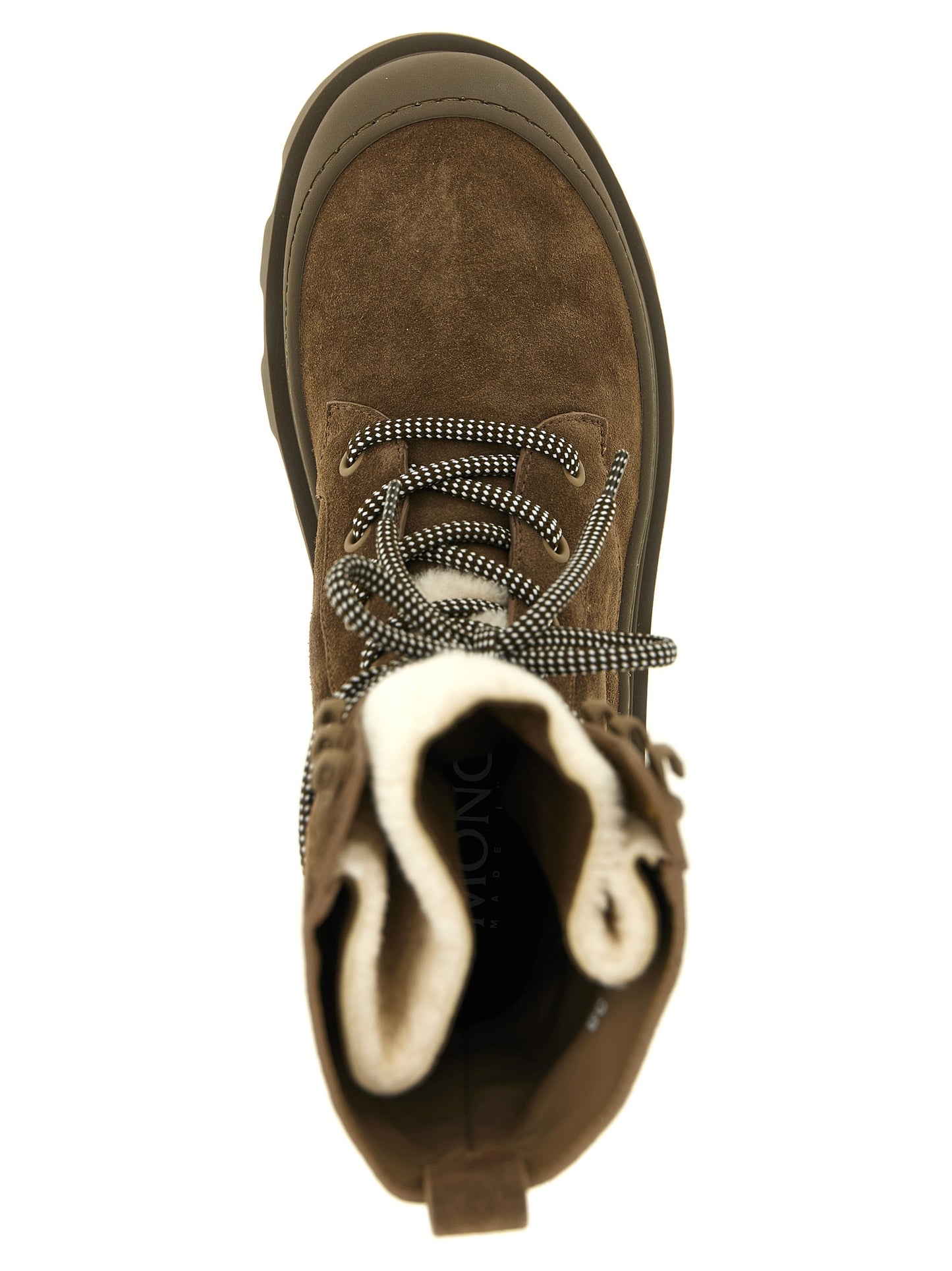 Lace-Up Winter Boots by Moncler for women in suede leather brown showcases a ergonomic silhouette from the Vera Women's Suede Leather Lace-Up Winter Boots collection, featuring a ergonomic and a ergonomic .