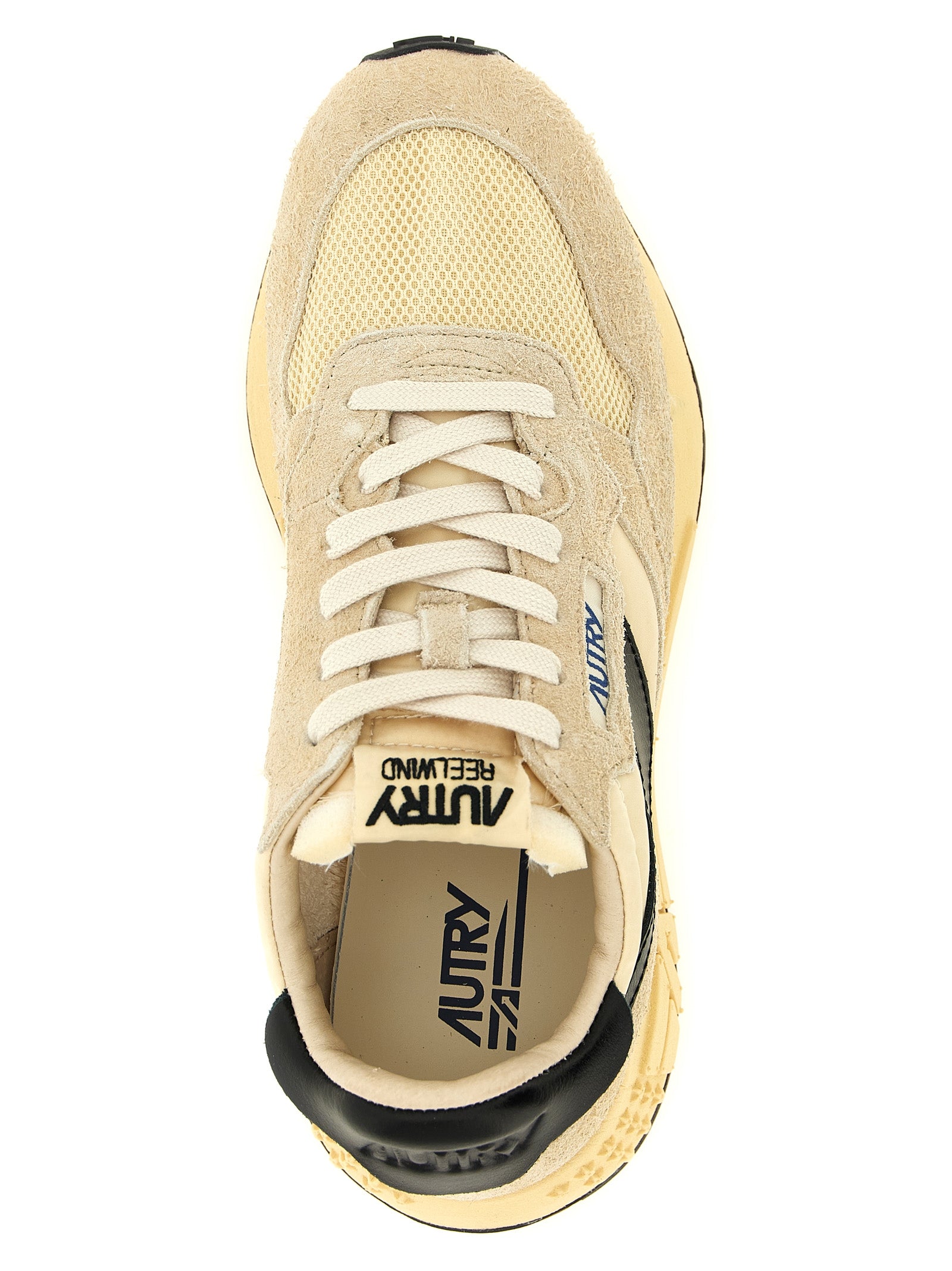 Athletic Sneakers by Autry for men in cotton nylon & suede leather black & patterned features an effortless chic silhouette, showcasing the signature athletic style of the Ecru Star Men's Athletic Cotton Nylon & Suede Leather Sneakers collection with a truly effortless chic finish.