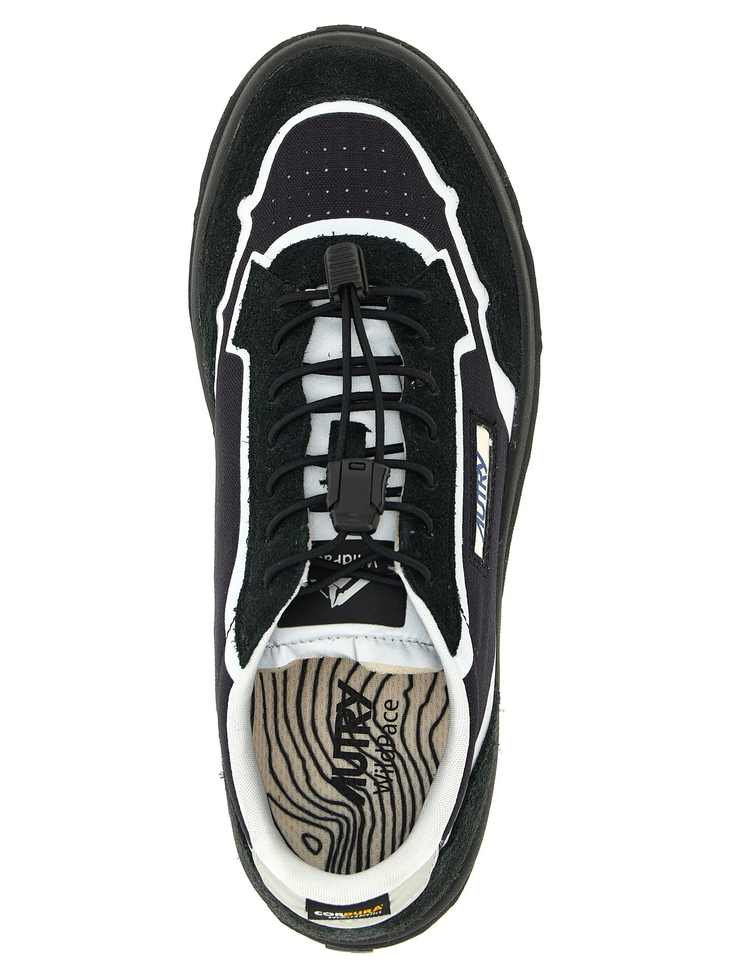 Athletic Sneakers by Autry for men in tu nylon suede leather black & silver showcases an impeccable silhouette, defined by an impeccable low-top style design that perfectly captures the essence of the Men's Low Top TU Nylon Suede Leather Athletic Sneakers.