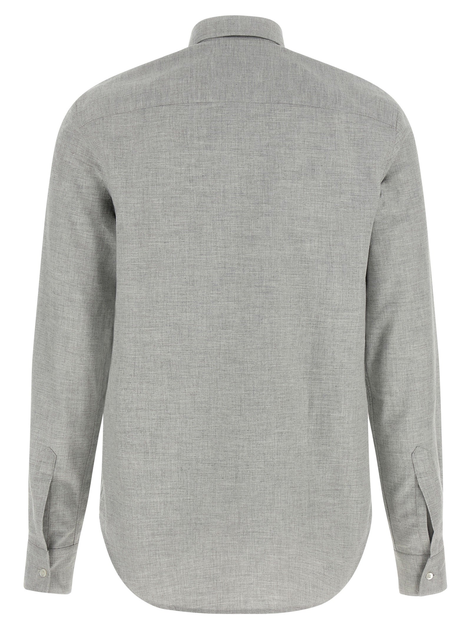 Blouse by XACUS for women in cotton flannel gray, featuring a nuanced and nuanced for a sophisticated finish.