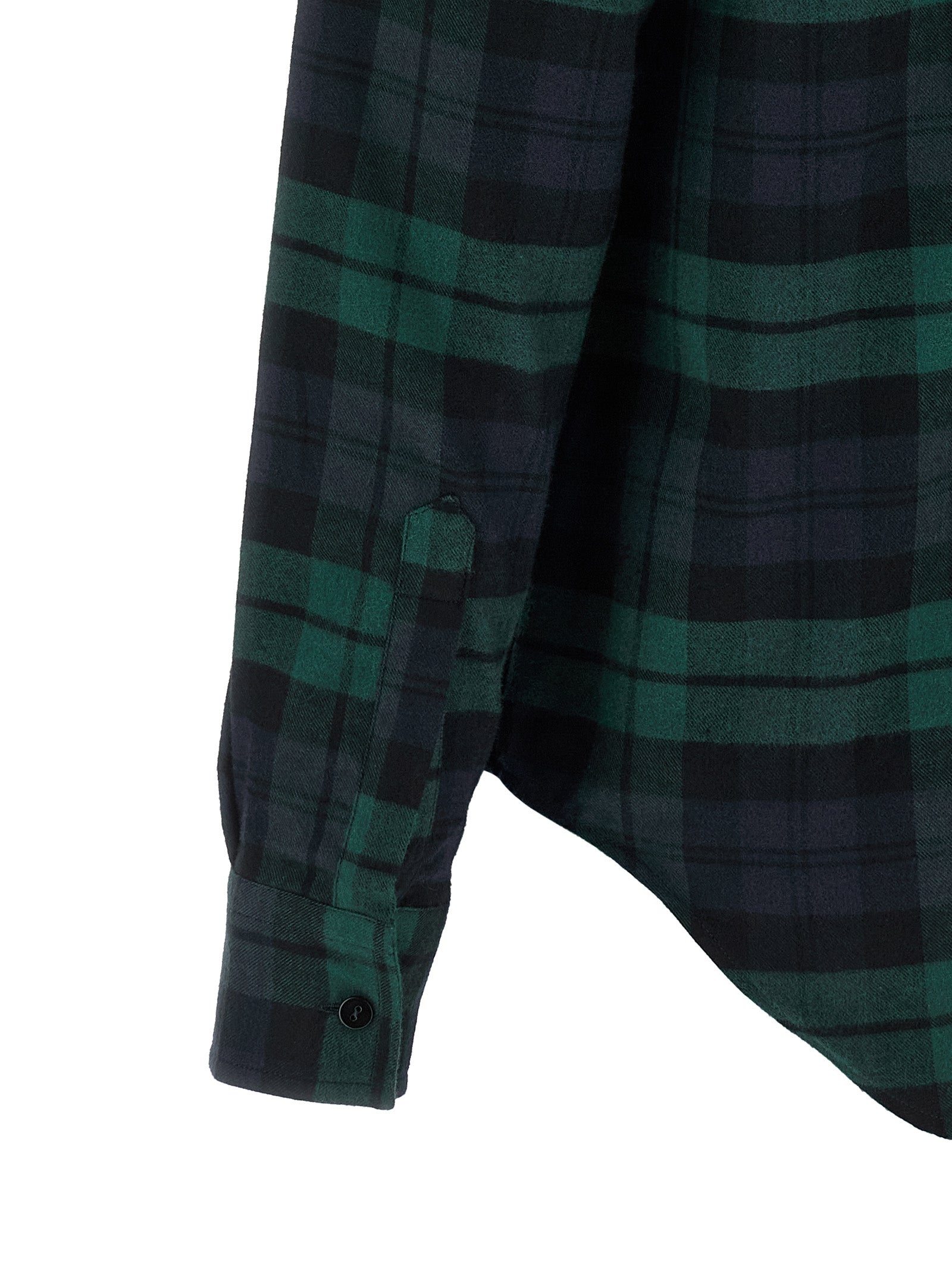 Blouse by XACUS for women in cotton flannel green, multicolor, navy, patterned & tartan showcases a sleek silhouette, elegantly detailed with a sleek and for a sleek finish.