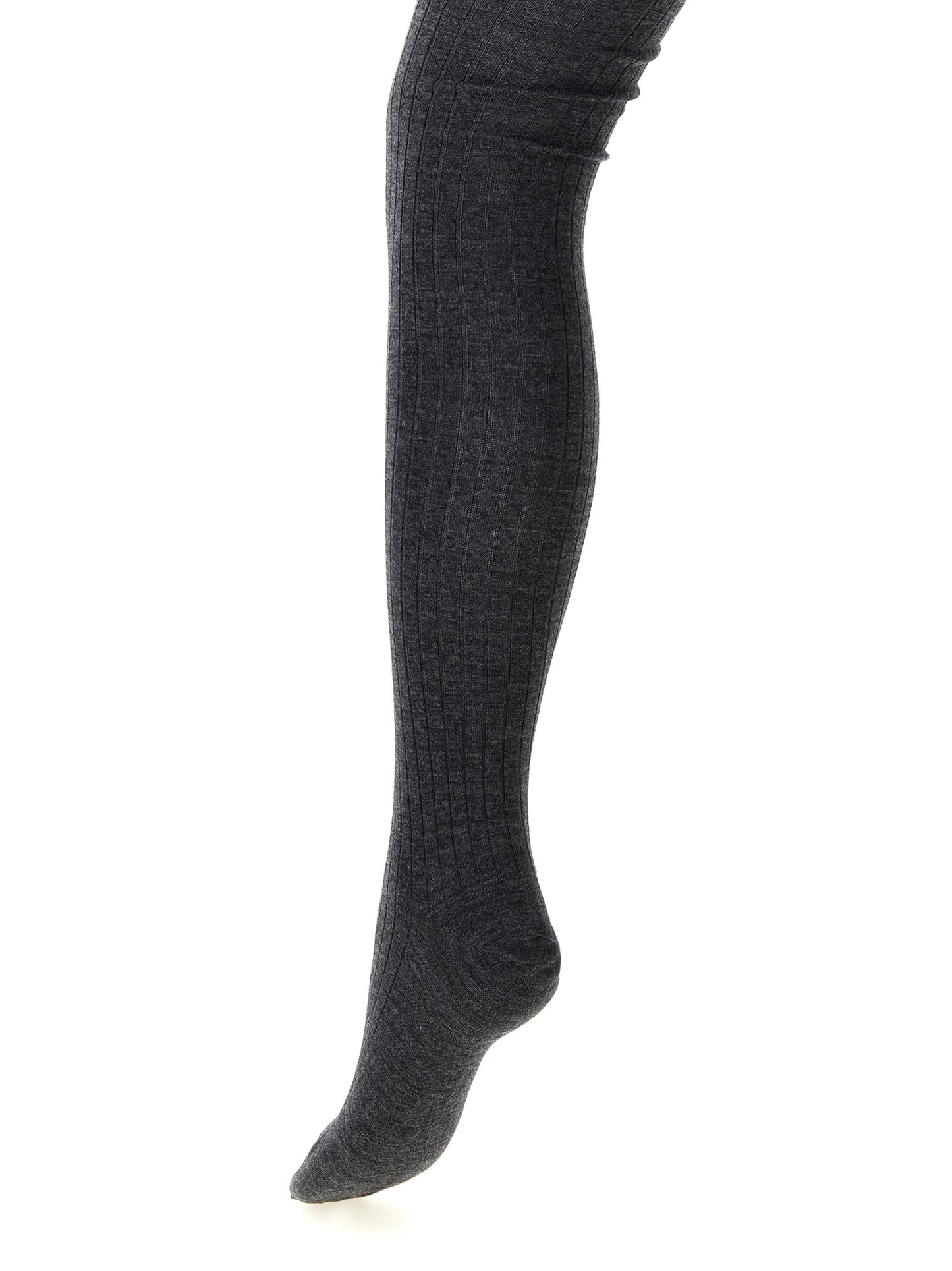 Socks by Jil Sander for women in polyamide wool gray features an utilitarian chic finish from the Women's Polyamide Wool Socks collection, offering an utilitarian chic fit that ensures sophisticated comfort.