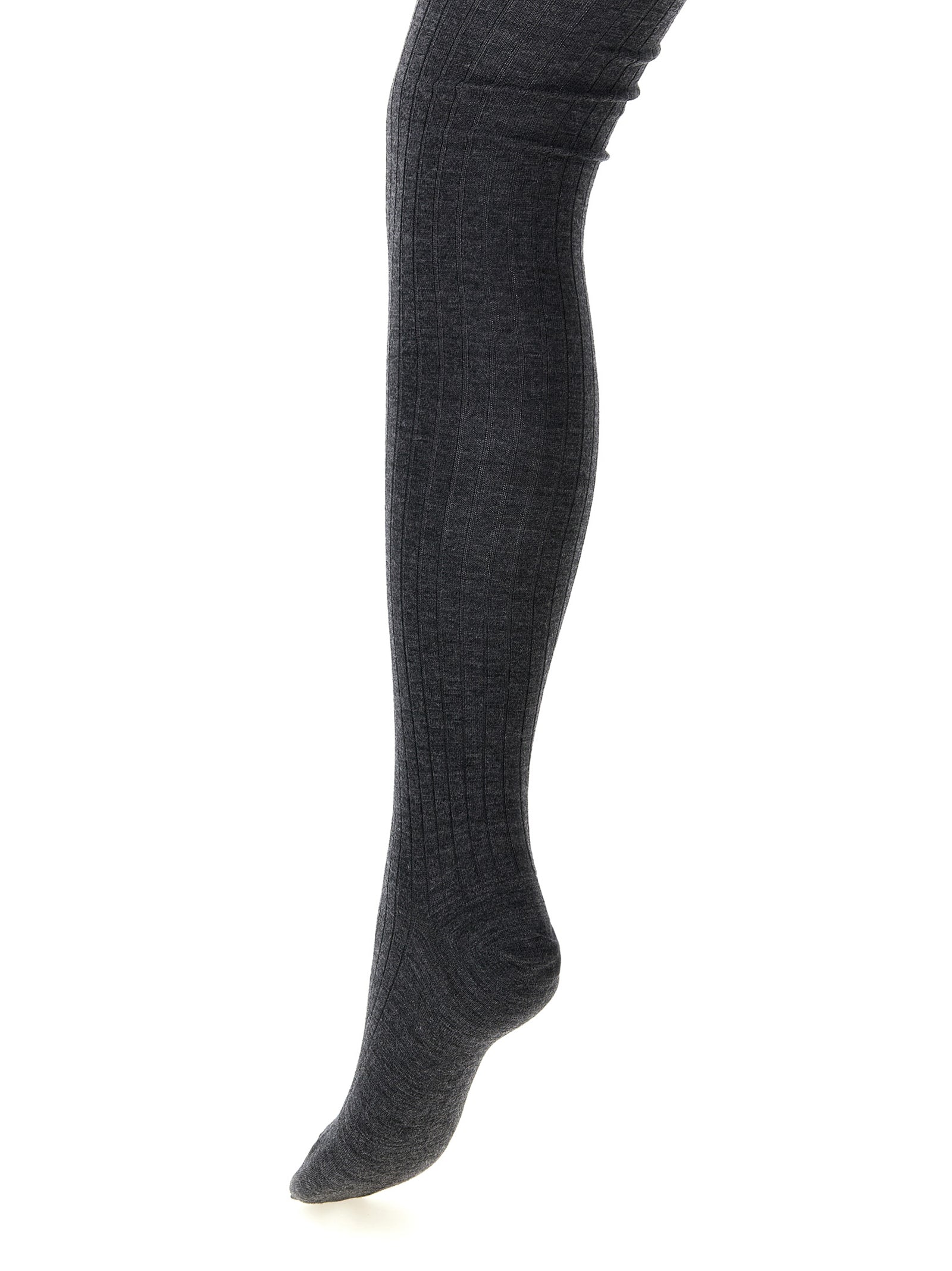 Socks by Jil Sander for women in polyamide wool gray features an utilitarian chic finish from the Women's Polyamide Wool Socks collection, offering an utilitarian chic fit that ensures sophisticated comfort.