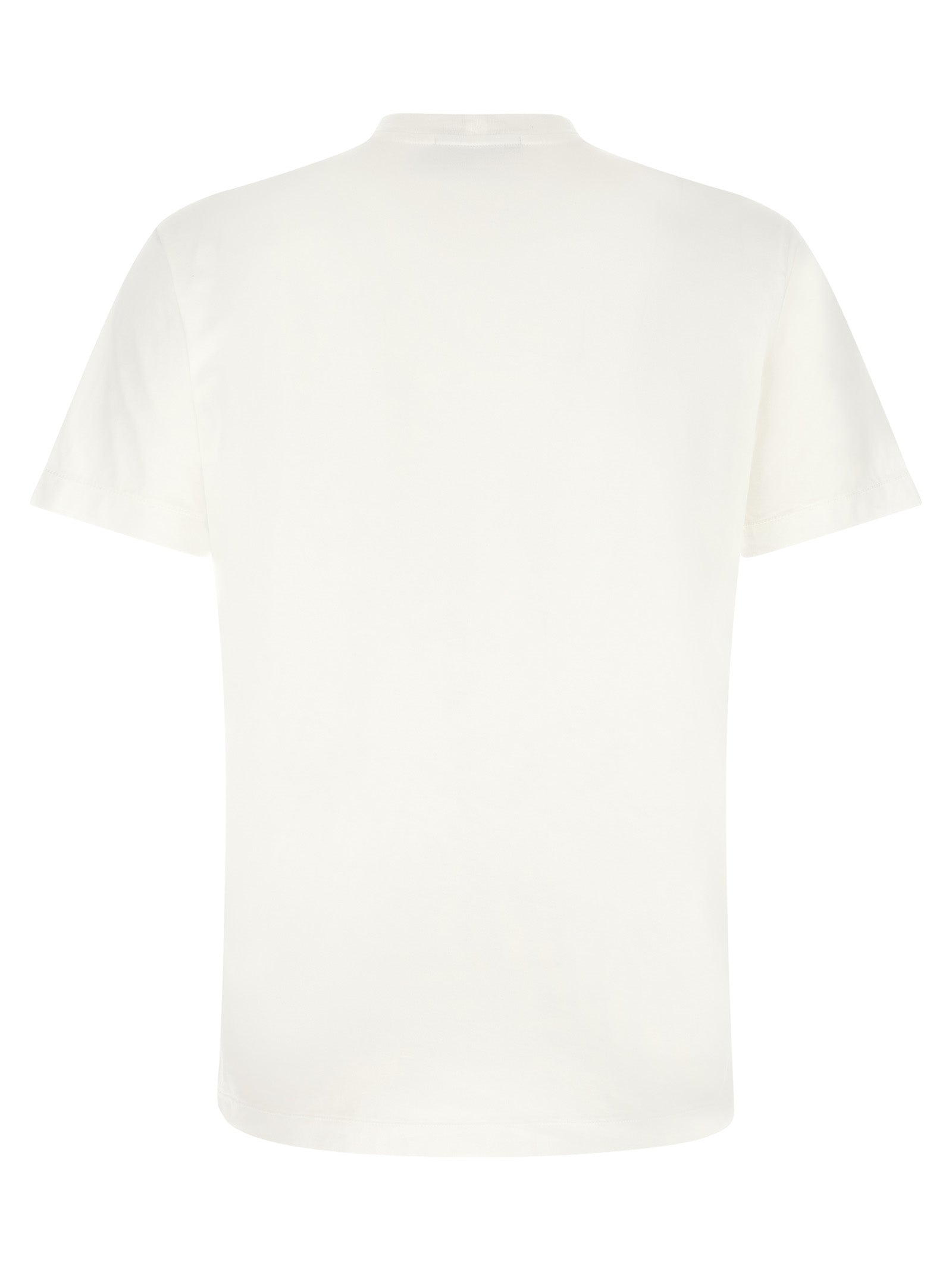 T-Shirt by Stone Island for men in cotton white showcases a chic silhouette, artfully detailed with a chic and for a chic finish.