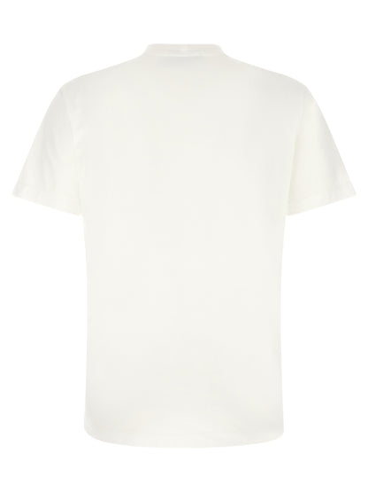 T-Shirt by Stone Island for men in cotton white showcases a chic silhouette, artfully detailed with a chic and for a chic finish.