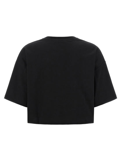 T-Shirt by Balmain for women in cotton black showcases a unassuming silhouette, artfully detailed with a refined and unassuming for a sophisticated, contemporary look.
