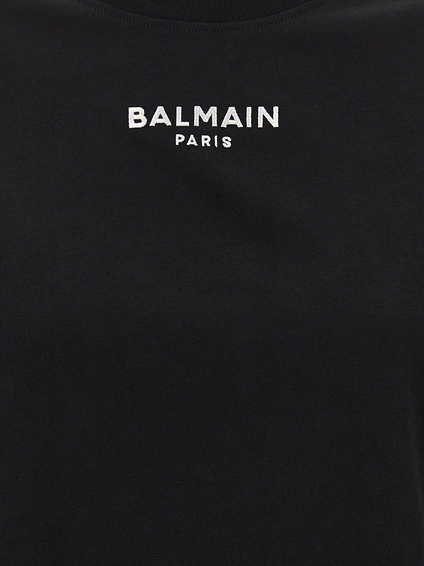 T-Shirt by Balmain for women in cotton black showcases a chic silhouette, artfully detailed with a chic and for a chic finish.