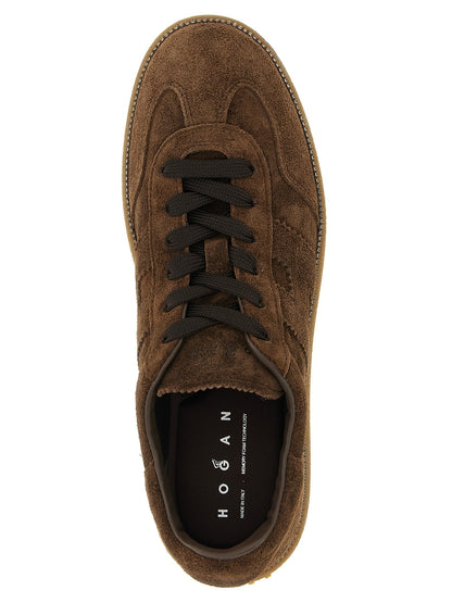 Sneakers by Hogan for women in suede calfskin leather & rhinestone brown features an timeless silhouette from the Women's Fashion Suede Calfskin Leather & Rhinestone Sneakers collection, showcasing a signature fashion style with an timeless finish.