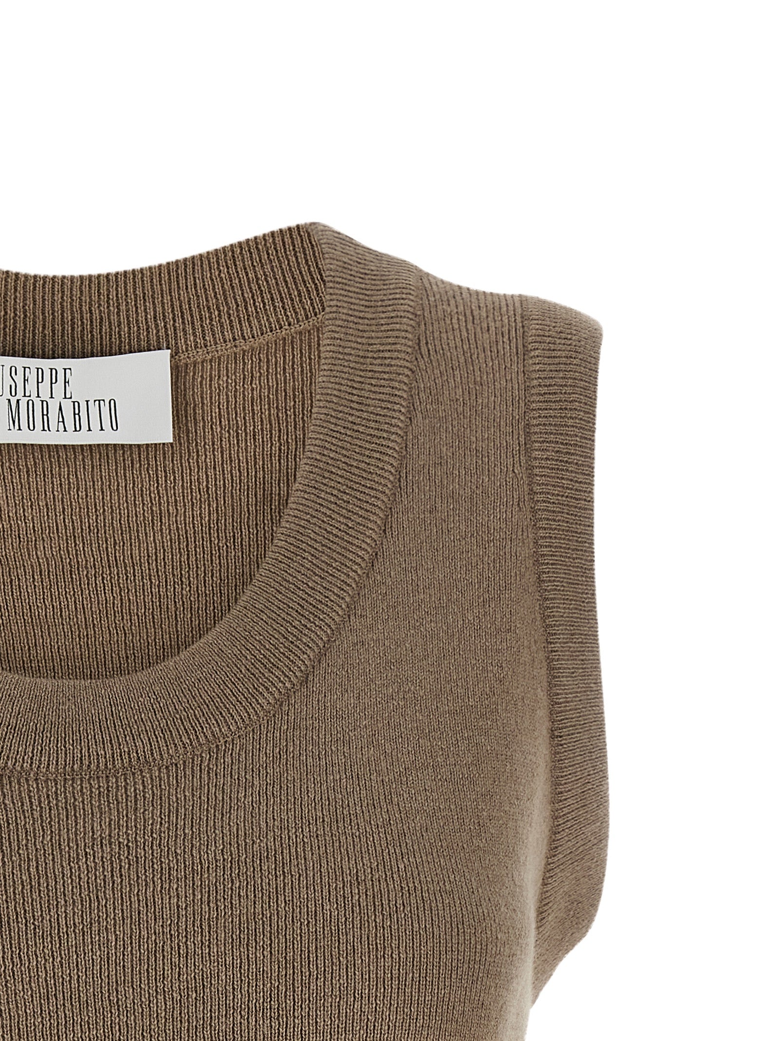 T-Shirt by Giuseppe Di Morabito for women in virgin wool & crystal beige features an on trend silhouette, perfectly showcasing a on trend and for an elevated aesthetic.