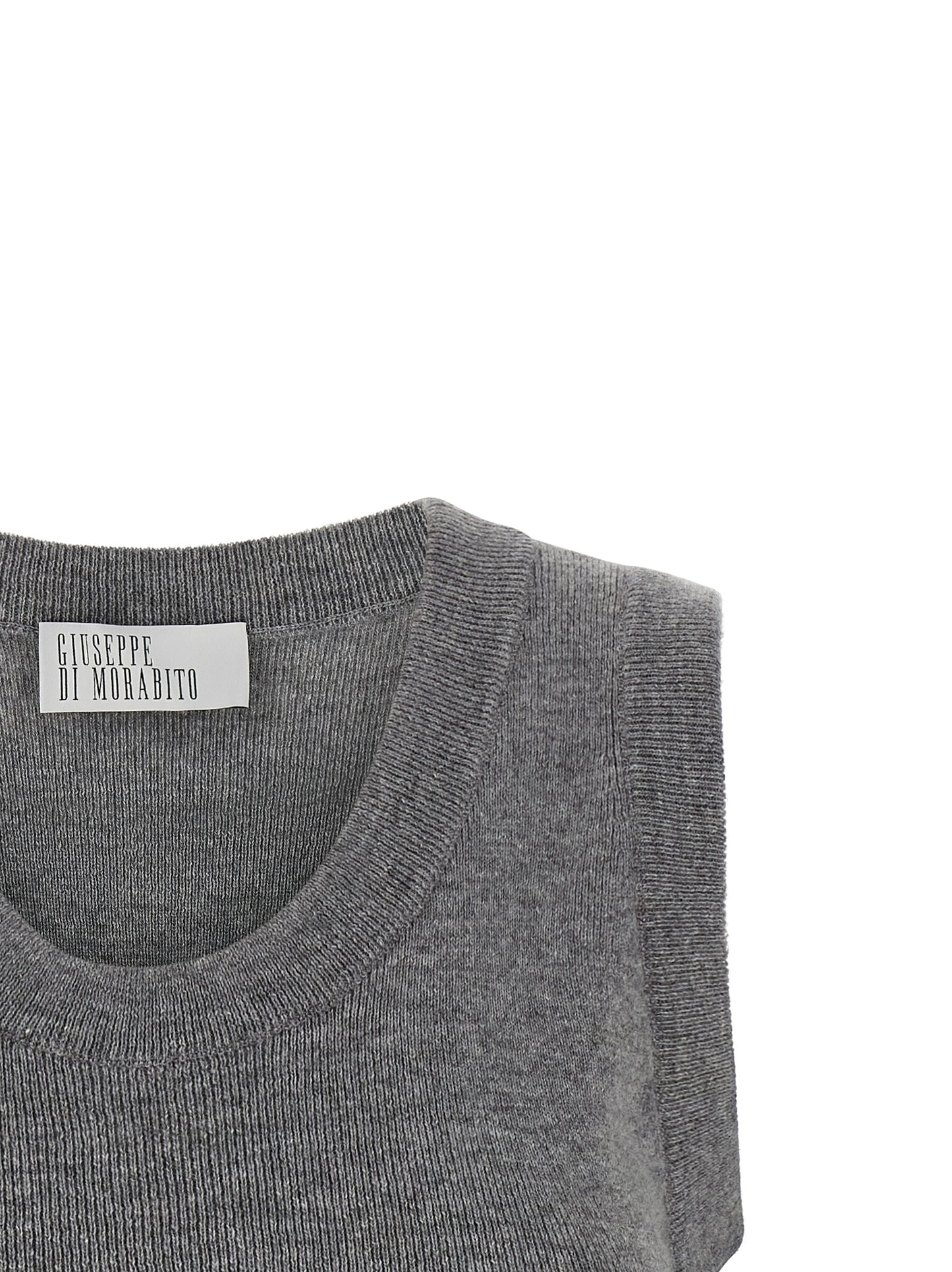 Sweater by Giuseppe Di Morabito for women in virgin wool & crystal gray showcases a downtown chic silhouette, artfully finished with a downtown chic round neckline and for a sophisticated, high-end look.