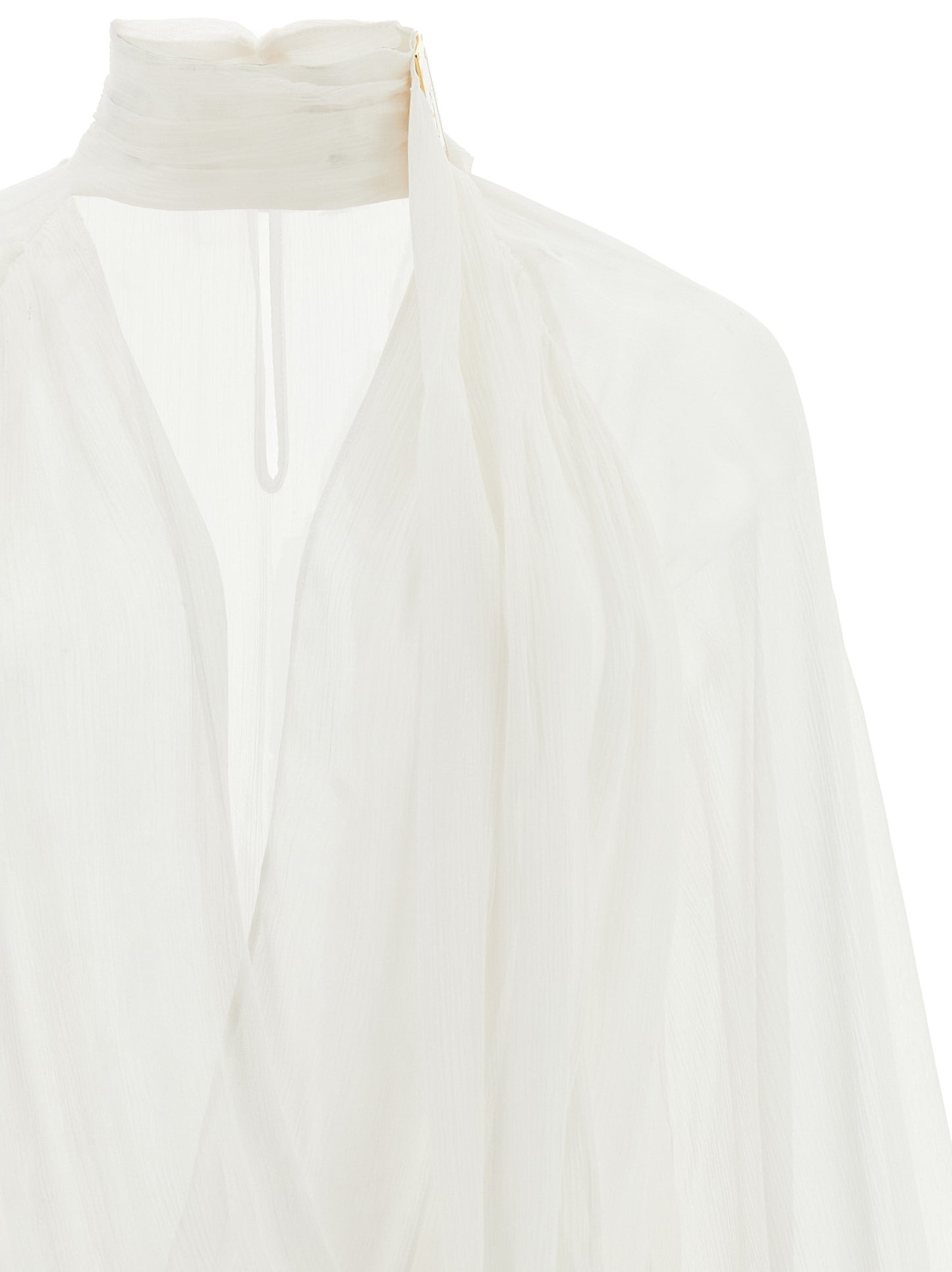 Bodysuit by Elisabetta Franchi for women in viscose gold, ivory & white features a exclusive silhouette, artfully finished with a exclusive v-neck neckline and for a exclusive look.