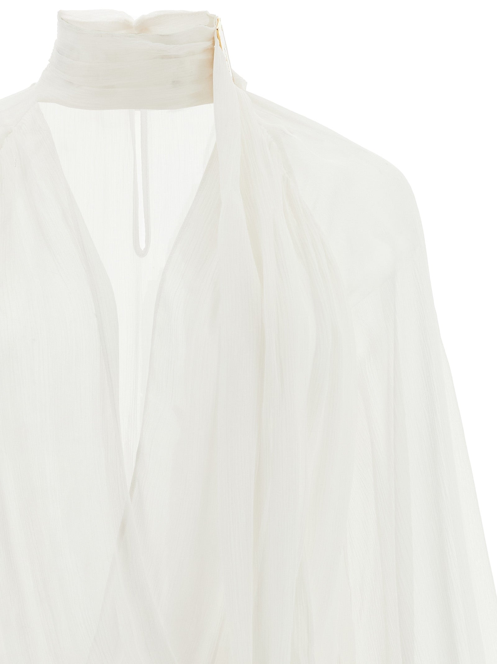 Bodysuit by Elisabetta Franchi for women in viscose gold, ivory & white features a exclusive silhouette, artfully finished with a exclusive v-neck neckline and for a exclusive look.