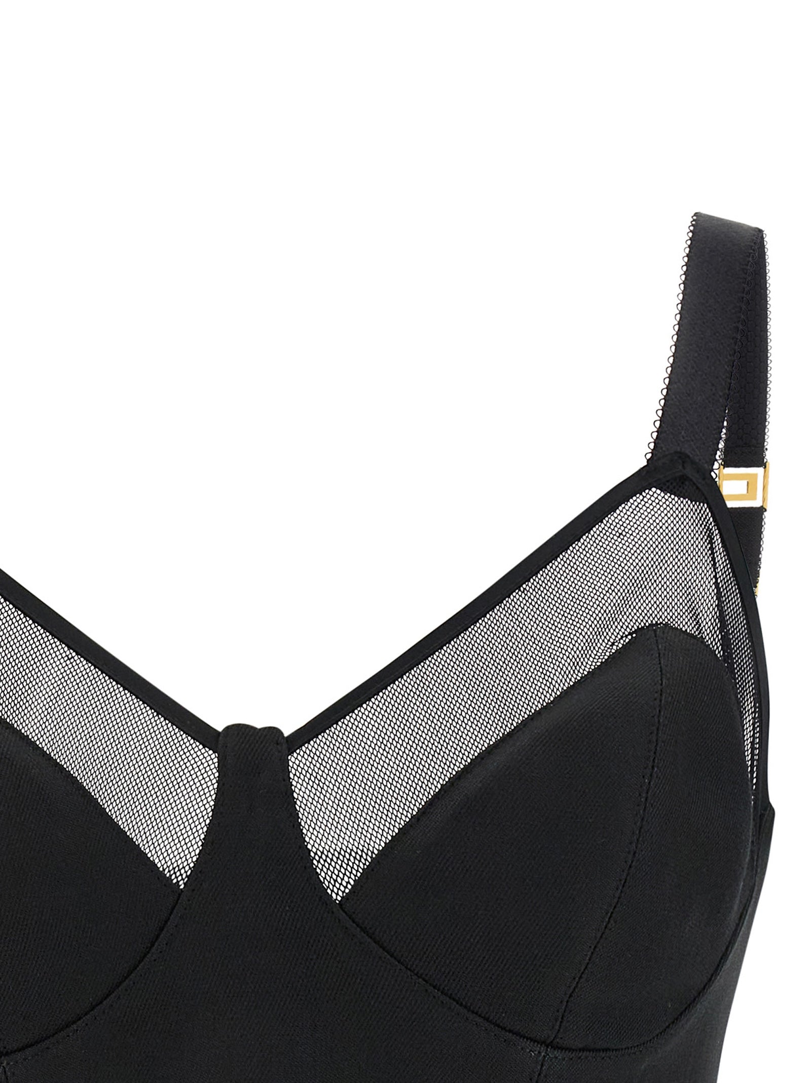 Tank Top by Elisabetta Franchi for women in polyamide viscose & virgin wool black, gold & transparent features an bespeak silhouette, showcasing an bespeak and bespeak for a truly sophisticated look.