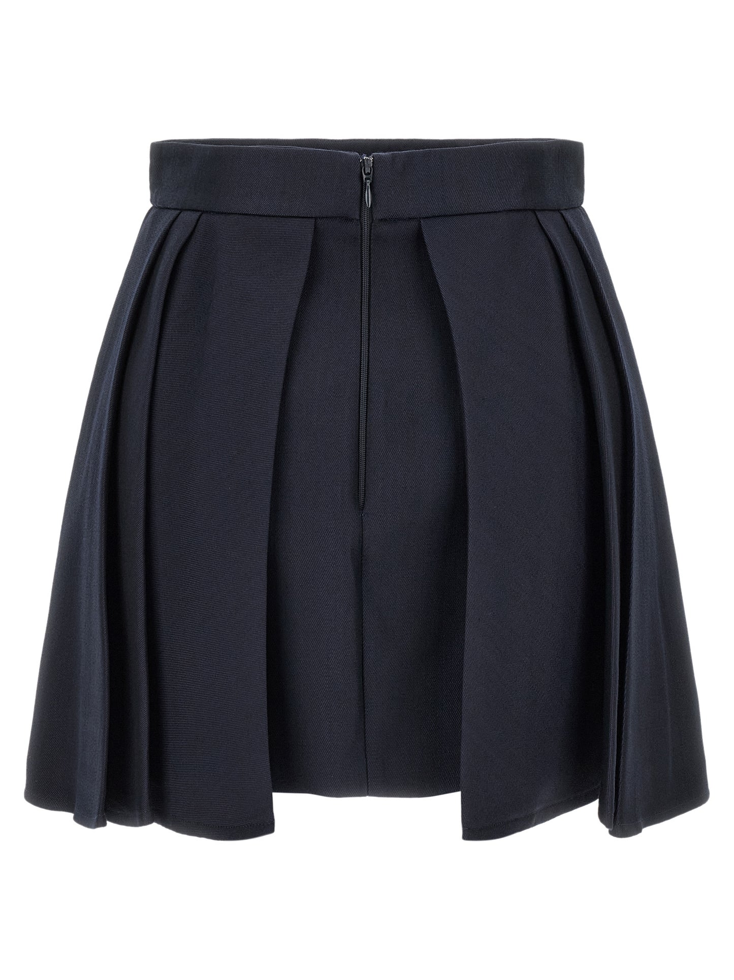 Skirt by Elisabetta Franchi for women in polyamide viscose & virgin wool blue & gold features a captivating silhouette, showcasing the captivating Grace Women's High Rise Polyamide Viscose & Virgin Wool Skirt design with a sophisticated mini long for a captivating look.