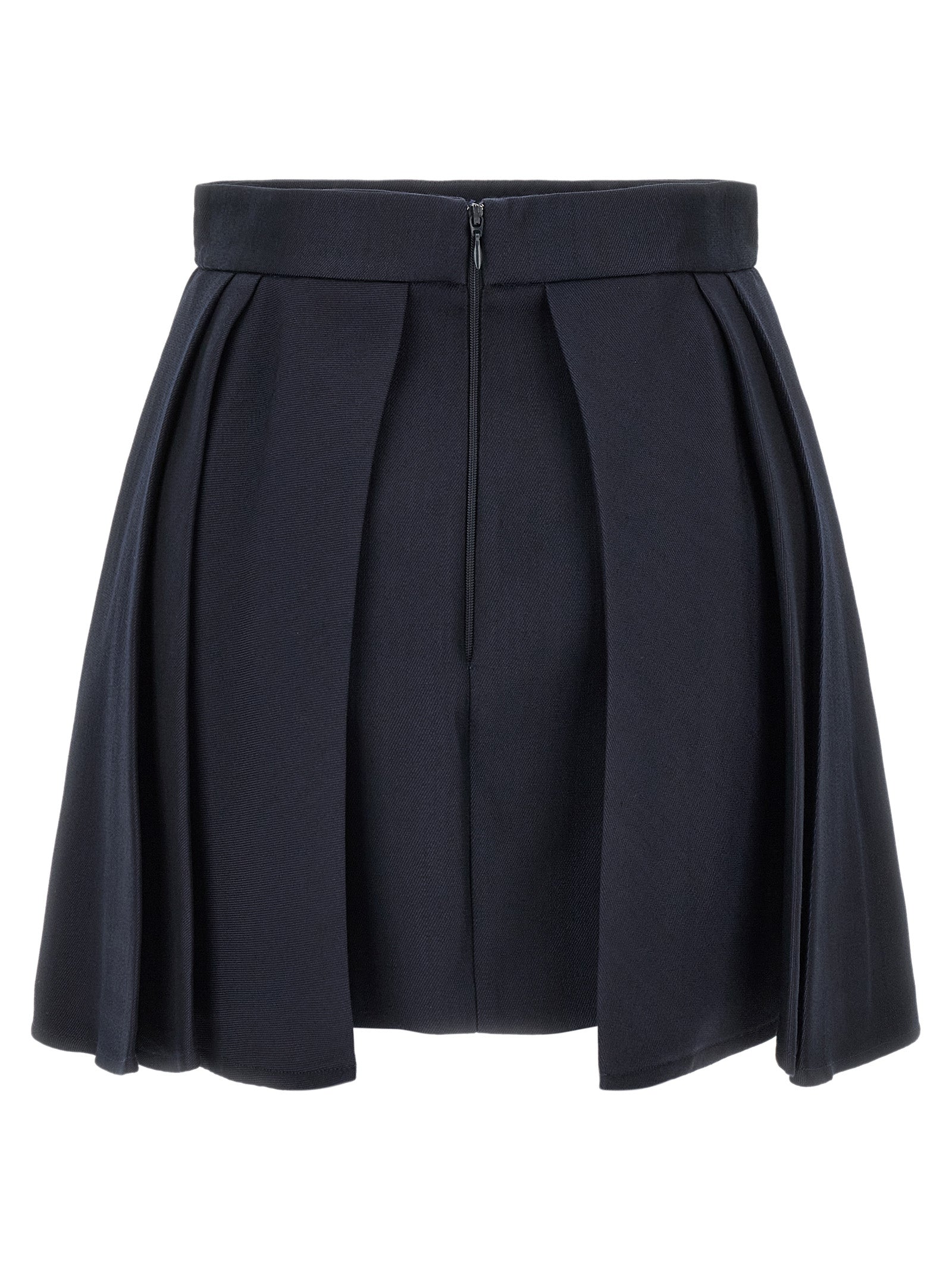 Skirt by Elisabetta Franchi for women in polyamide viscose & virgin wool blue & gold features a captivating silhouette, showcasing the captivating Grace Women's High Rise Polyamide Viscose & Virgin Wool Skirt design with a sophisticated mini long for a captivating look.