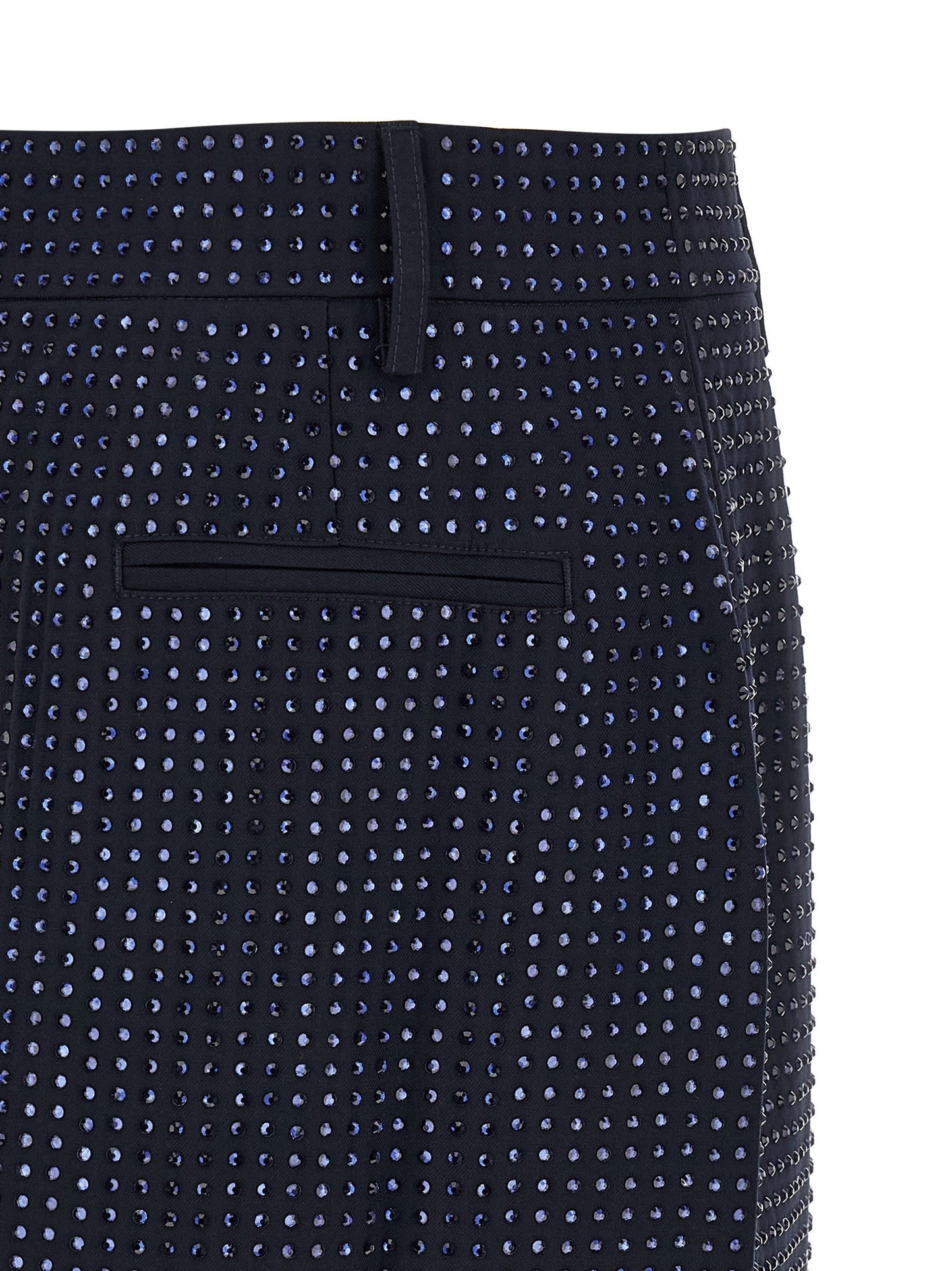 Skirt by PINKO for women in polyester viscose & rhinestone blue features an relaxed-yet-refined silhouette that elegantly showcases the Women's Tailored Asymmetrical Polyester Viscose & Rhinestone Skirt design and sophisticated long.