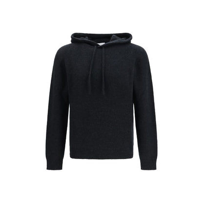 Sweatshirt Hoodie by Roberto Collina for men in polyamide & merino wool black & camel features a slouchy chic silhouette, detailed with a slouchy chic long-sleeve and a signature hooded neckline for an elevated aesthetic.