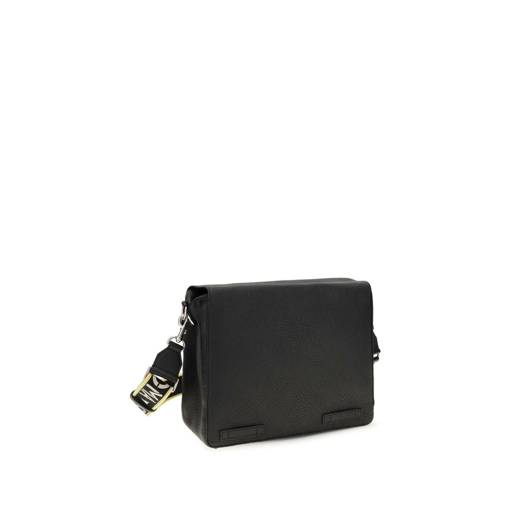 Medium 2-in-1 Shoulder & Crossbody Flap Bag by Fendi for men in bos taurus calf leather black & natural features a effortless sophistication silhouette, secured by a flap with ample built-in-compartments and versatile crossbody-strap, shoulder-strap & adjustable-strap for a effortless sophistication finish.