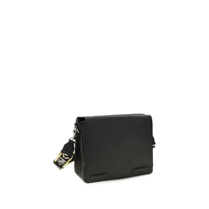 Medium 2-in-1 Shoulder & Crossbody Flap Bag by Fendi for men in bos taurus calf leather black & natural features a effortless sophistication silhouette, secured by a flap with ample built-in-compartments and versatile crossbody-strap, shoulder-strap & adjustable-strap for a effortless sophistication finish.