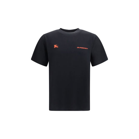 T-Shirt by Burberry for men in cotton black & print features an edgy silhouette, meticulously detailed with a sophisticated short-sleeve and crew neckline for a truly edgy finish.