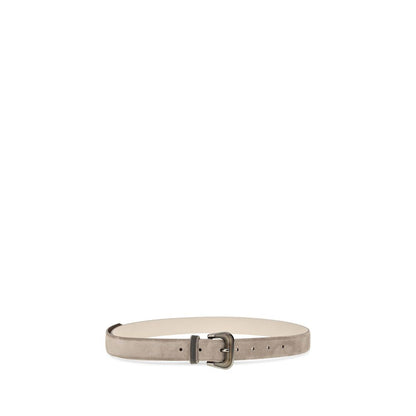 Belt by Brunello Cucinelli for women in bos taurus suede calfskin leather beige presents a artisanal silhouette from the Bos Taurus Suede Calfskin Leather Belt collection, showcasing an artisanal design and refined craftsmanship for a artisanal look.
