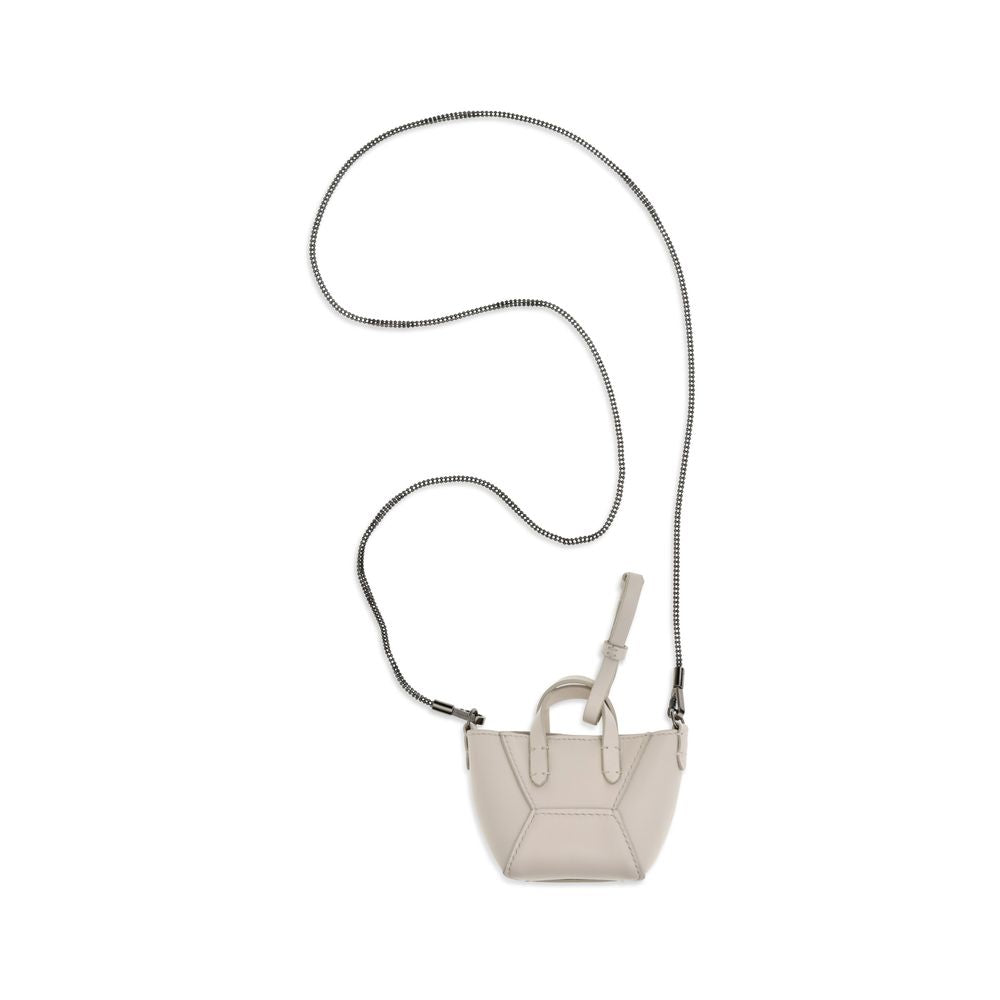 Mini Shoulder Bag by Brunello Cucinelli for women in bos taurus calf leather beige features a effortless sophistication silhouette, secured by a magnetic with ample cardholder and versatile shoulder-strap & handle for a effortless sophistication finish.