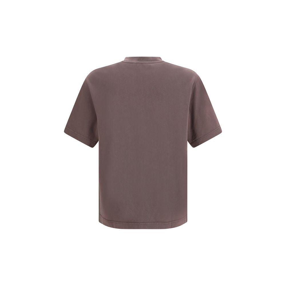 T-Shirt by Jacquemus for men in cotton brown & monogram showcases a chic silhouette, artfully detailed with a chic crew neckline and for a chic finish.