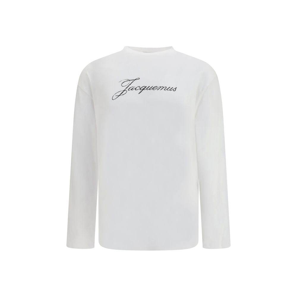 Activewear T-Shirt by Jacquemus for men in cotton & hemp white features an ergonomic design with , highlighting a ergonomic long-sleeve length and ergonomic crew neckline for a high-performance look.