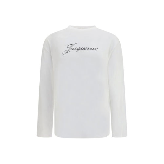 Activewear T-Shirt by Jacquemus for men in cotton & hemp white features an ergonomic design with , highlighting a ergonomic long-sleeve length and ergonomic crew neckline for a high-performance look.