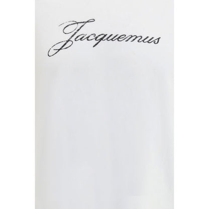 Activewear T-Shirt by Jacquemus for men in cotton & hemp white features an athletic silhouette with sleeves and a neckline, enhanced by high-performance .