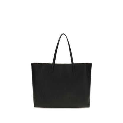 Tote Shoulder Bag by Fendi for women in bos taurus calfskin leather black & natural features a effortless sophistication silhouette, secured by a zipper with ample and versatile shoulder-strap & handle for a effortless sophistication finish.