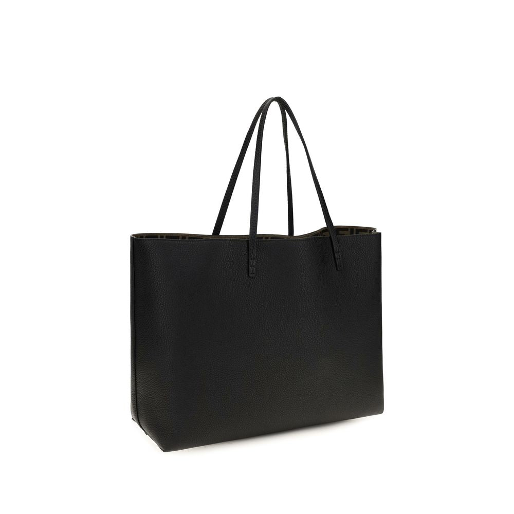 Tote Shoulder Bag by Fendi for women in bos taurus calfskin leather black & natural features a enviable silhouette, showcasing a secure zipper, ample , and enviable shoulder-strap & handle for a enviable finish.