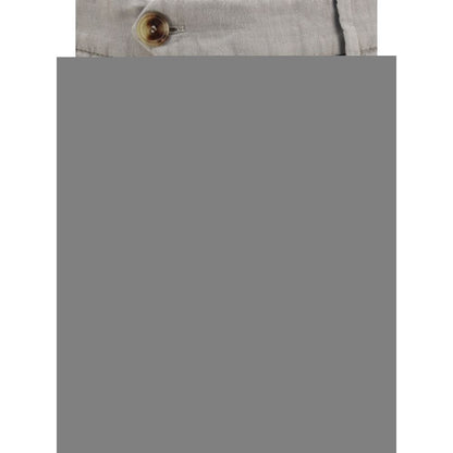 Casual Pants by Brunello Cucinelli for men in linen gray presents a tailored silhouette, showcasing a tailored regular-fit and long cut with a refined for a truly tailored aesthetic.