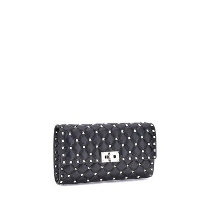 Quilted Shoulder Bag by Valentino Garavani for women in bos taurus nappa leather black, patterned & signature features a effortless chic silhouette with a secure , ample cardholder, and versatile shoulder-strap for a effortless chic finish.