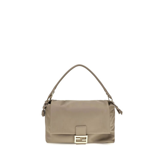 Shoulder Drawstring Baguette Bag by Fendi for women in bos taurus calf nappa leather beige features a effortless chic silhouette with a secure flap, drawstring, magnetic & button, ample , and versatile shoulder-strap & handle for a effortless chic finish.