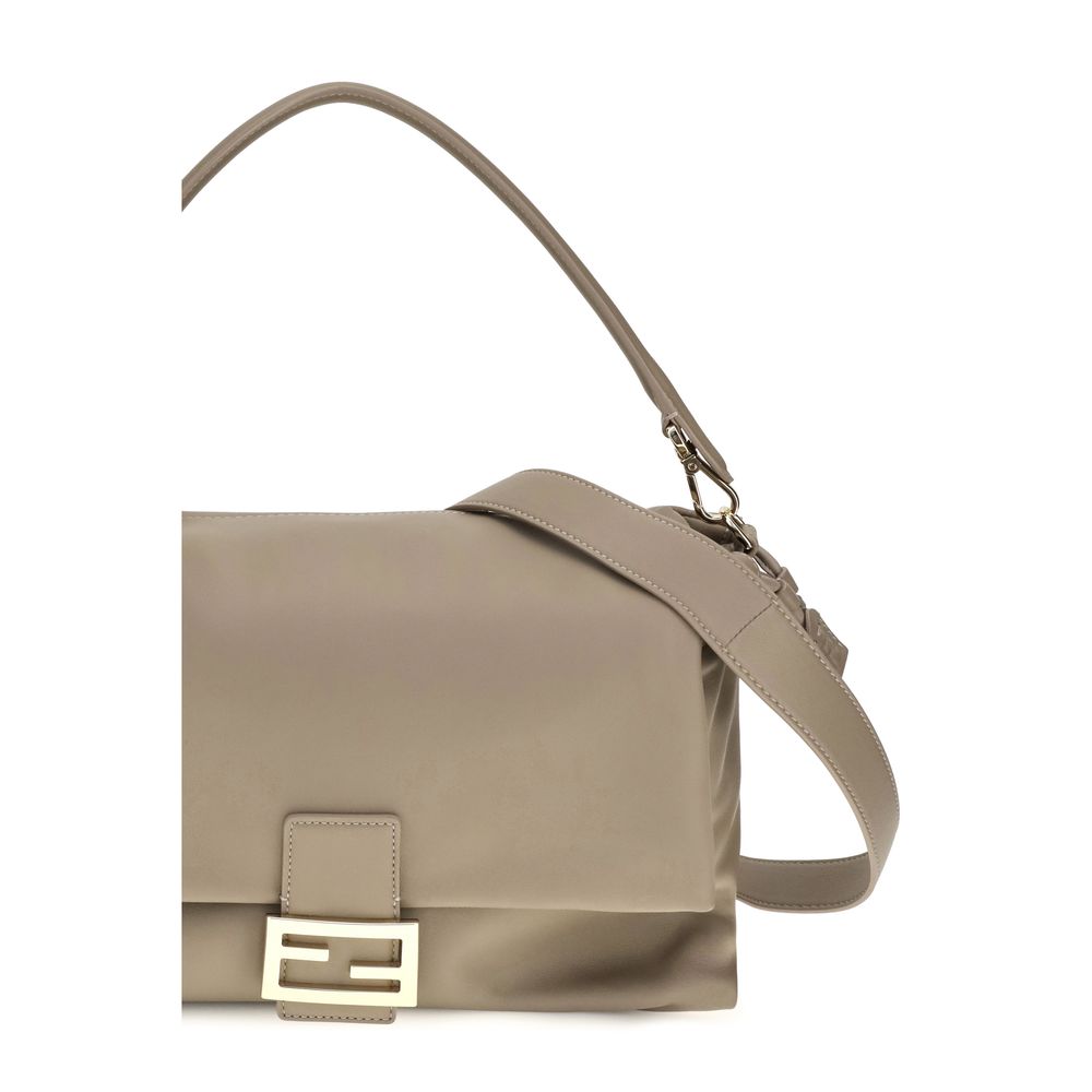 Shoulder Drawstring Baguette Bag by Fendi for women in bos taurus calf nappa leather beige features a enviable silhouette, showcasing a secure flap, drawstring, magnetic & button, ample , and enviable shoulder-strap & handle for a enviable finish.