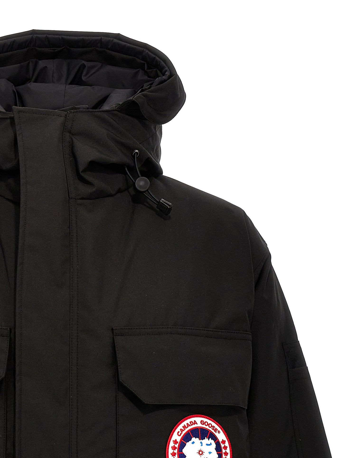 Hooded Parka by Canada Goose for men in cotton polyester black features a stylish silhouette, meticulously detailed with a sophisticated hooded neckline and functional insulated & hooded for a stylish finish.