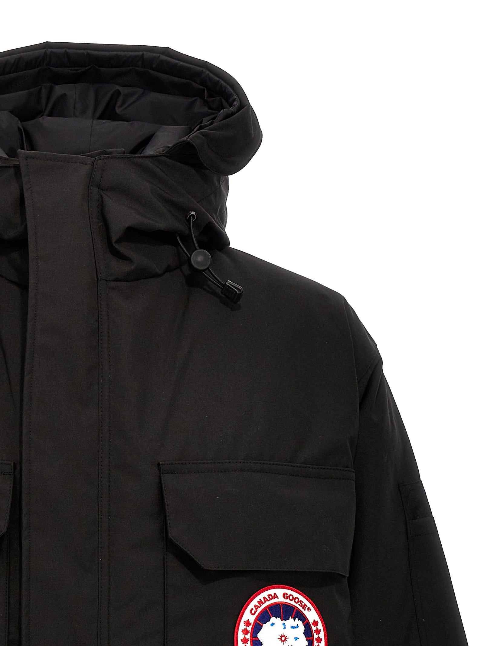 Hooded Parka by Canada Goose for men in cotton polyester black features a stylish silhouette, meticulously detailed with a sophisticated hooded neckline and functional insulated & hooded for a stylish finish.