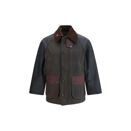 Windbreaker Jacket by Barbour for men in cotton corduroy multicolor & patchwork features an enduring silhouette, showcasing technical pockets & windproof and a sophisticated for a truly enduring aesthetic.