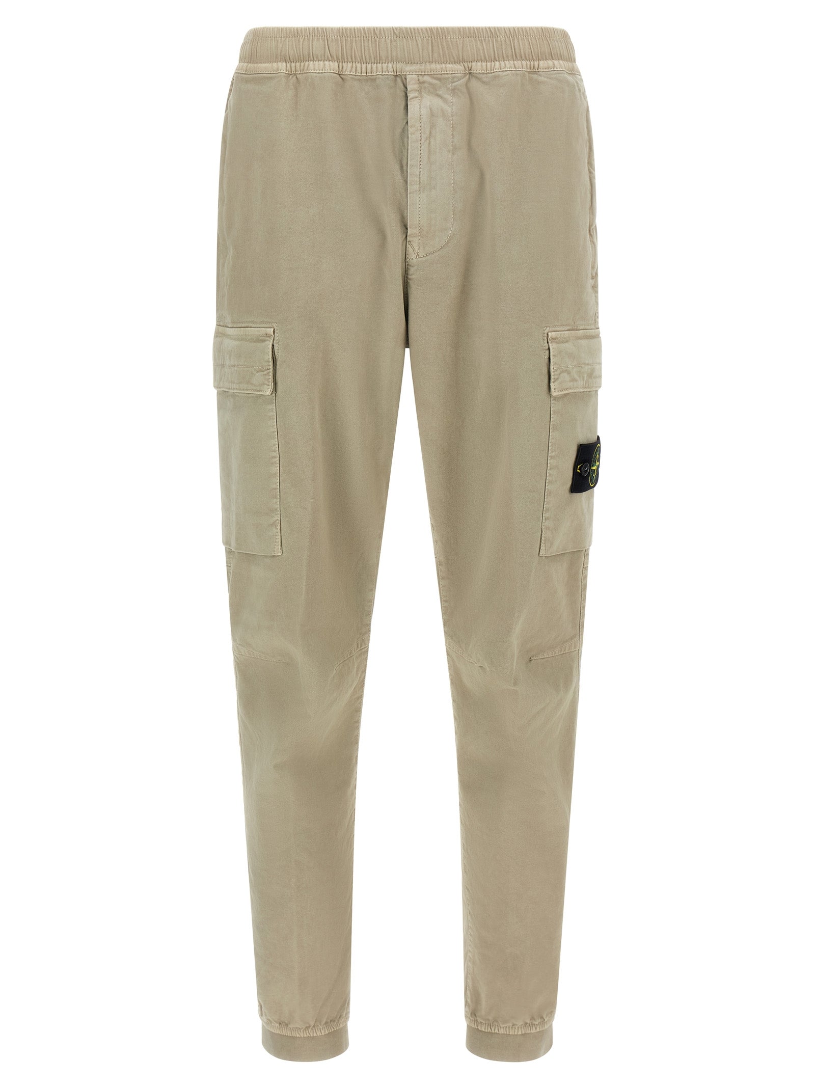 Cargo Pants by Stone Island for men in stretch cotton twill beige features an smart casual tapered-leg and long, expertly tailored with a and smart casual utilitarian details for a sophisticated look.