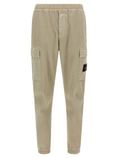 Cargo Pants by Stone Island for men in stretch cotton twill beige features an smart casual tapered-leg and long, expertly tailored with a and smart casual utilitarian details for a sophisticated look.