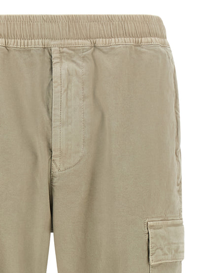Cargo Pants by Stone Island for men in stretch cotton twill beige features an stylish tapered-leg with a long and , expertly finished with stylish utility detailing.